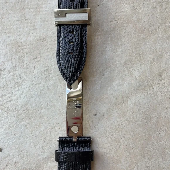 Watch band for Gucci 22mm black leather band